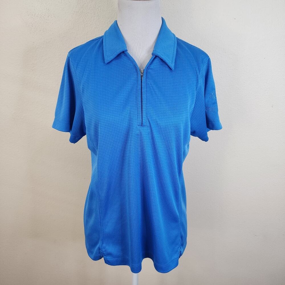 Heritage Cross Euro Tech Golf Polo Shirt Blue Women’s Medium Shirt Short Sleeve